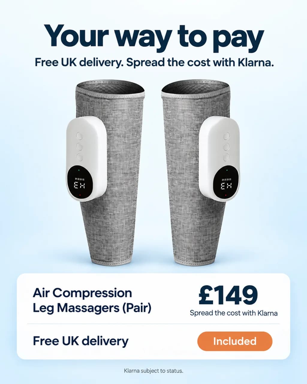 Air Compression Leg Massagers (Pair): pricing and offers