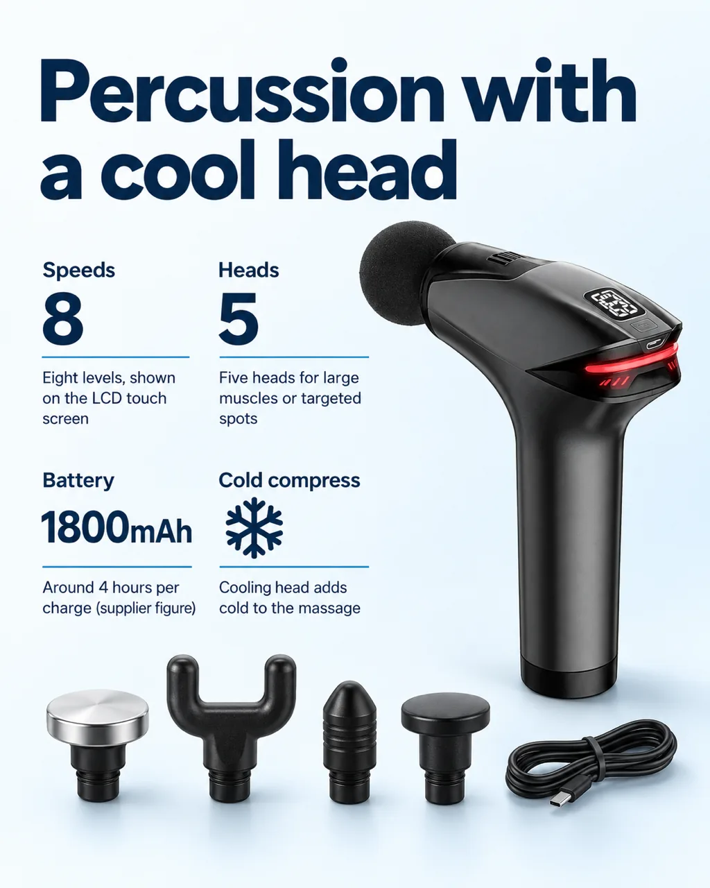 Cold Compress Massage Gun: key features