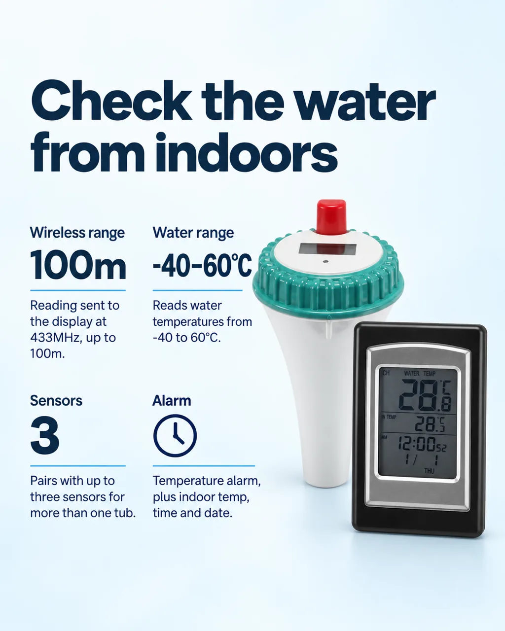 Wireless Floating Thermometer: key features