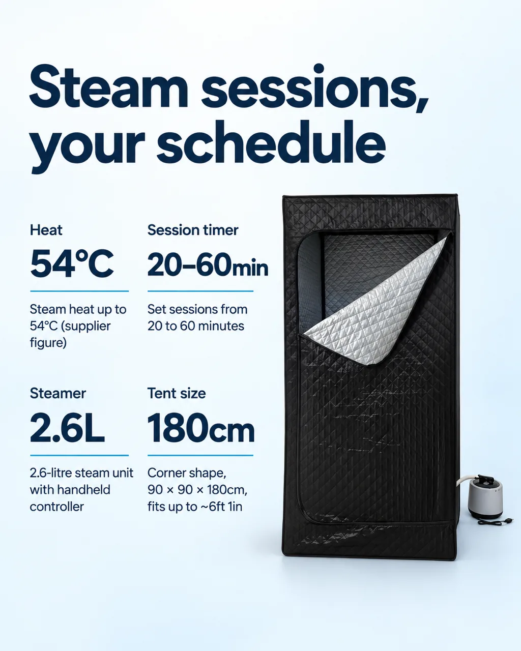 Ember Steam Sauna Pod: key features