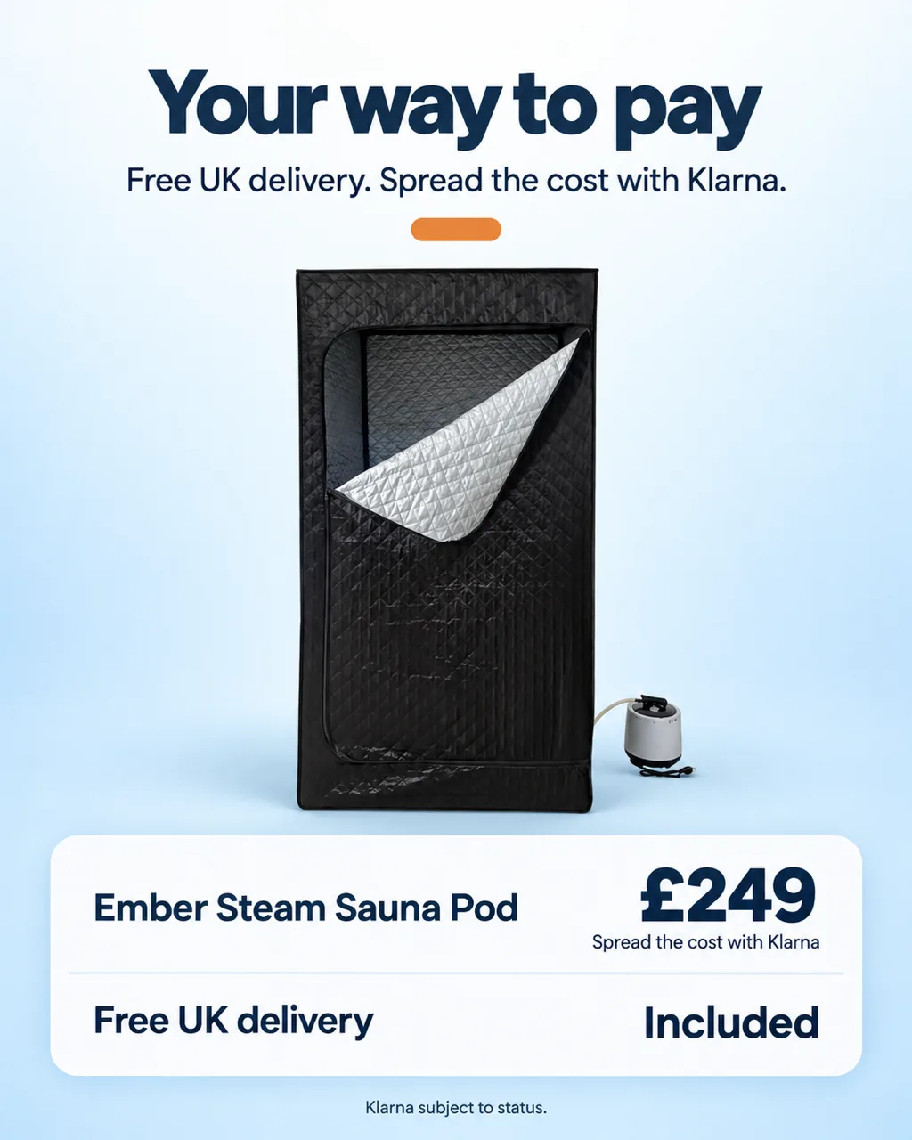 Ember Steam Sauna Pod: pricing and offers