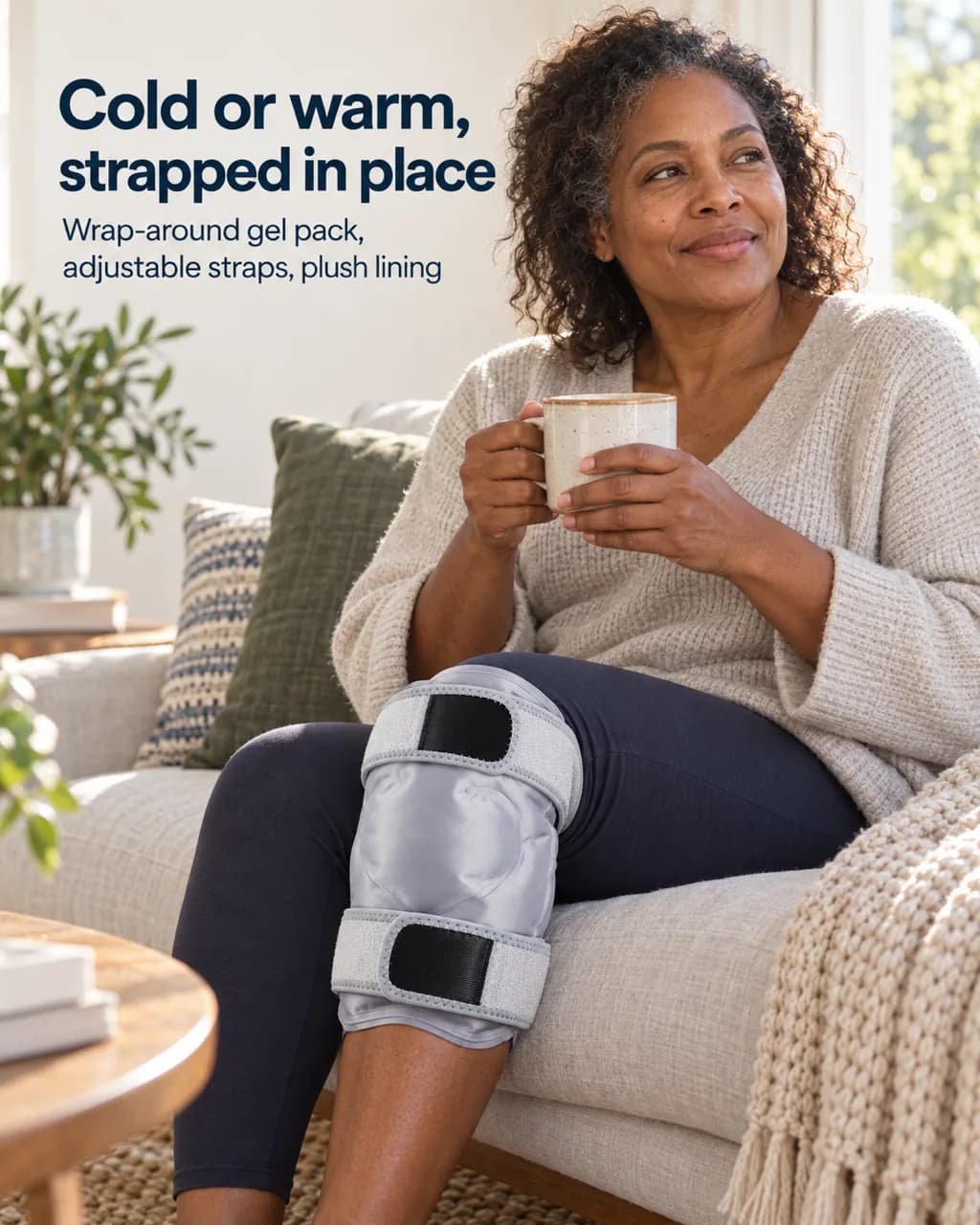 Reusable Knee Ice Pack: lifestyle