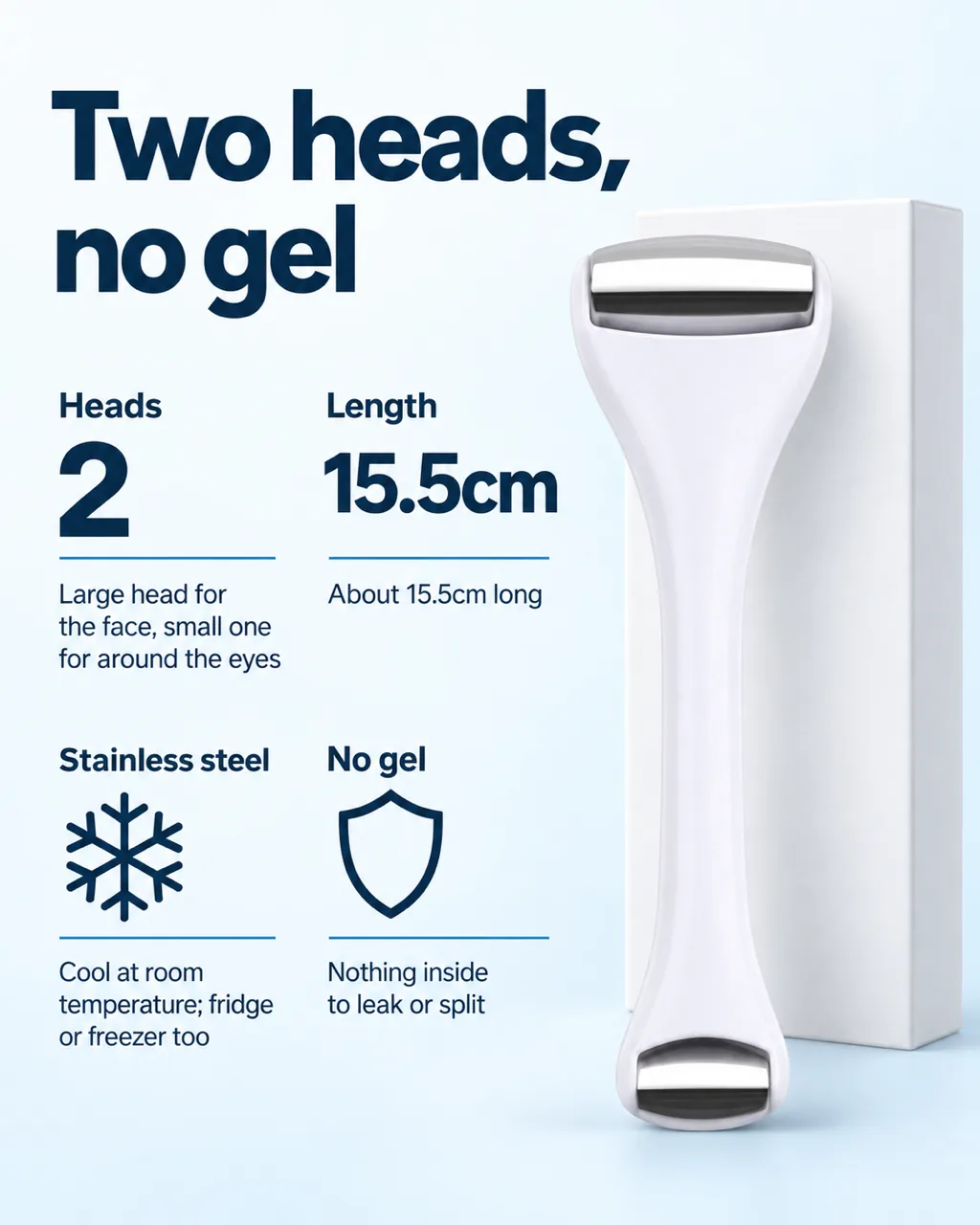 Dual-Ended Steel Face Roller: key features