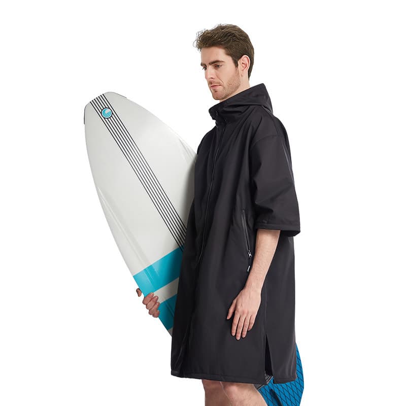 Side view of the thermal change robe showing the relaxed, oversized cut