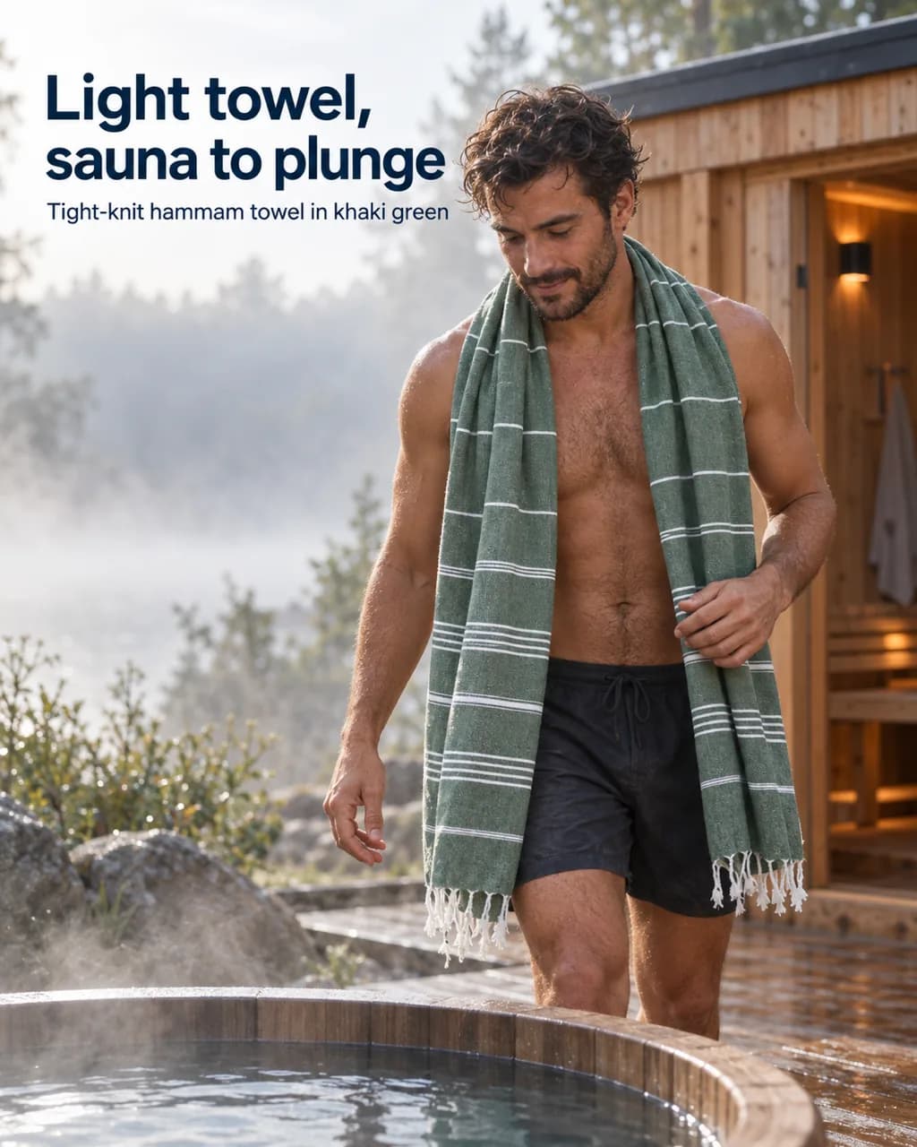 Turkish Cotton Sauna Towel: lifestyle